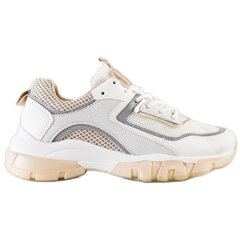 Ideal Shoes Kengät, joissa glitter -lisäosa valkoinen monivärinen