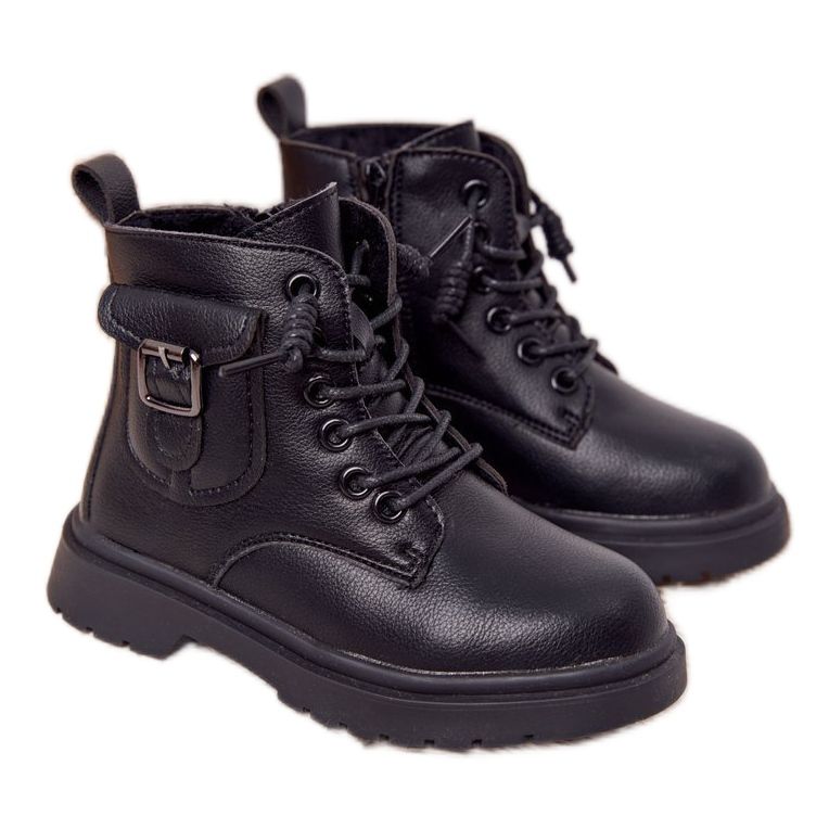 Apawwa Lasten saappaat, joissa tasku musta TikTok