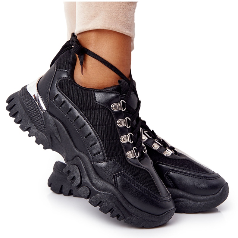 PS1 Naisten lenkkarit suurella, hyvällä tuulella musta