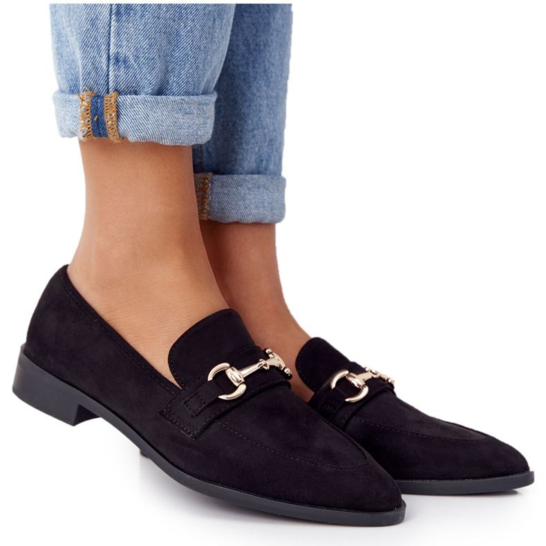 S.Barski Tyylikkäät naisten Loaferit S. Barski Suede Black musta