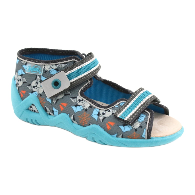 Befado keltaiset lasten kengät 350P021 sininen harmaa