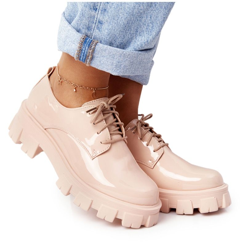 PS1 Naisten oksfordit alastomalla Imogen -alustalla beige vaaleanpunainen