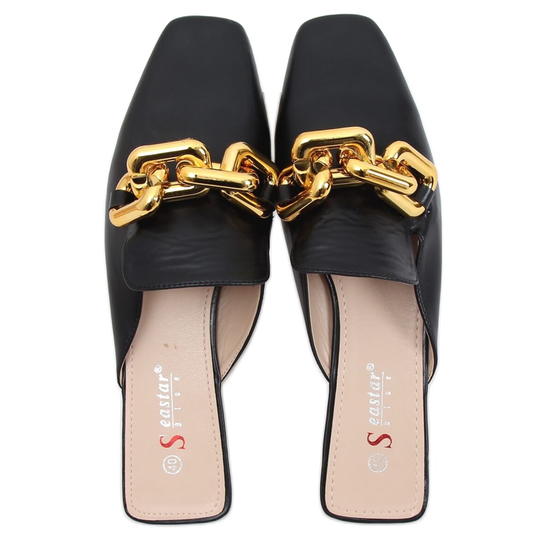 Musta T500P Mustat tossut ketjulla