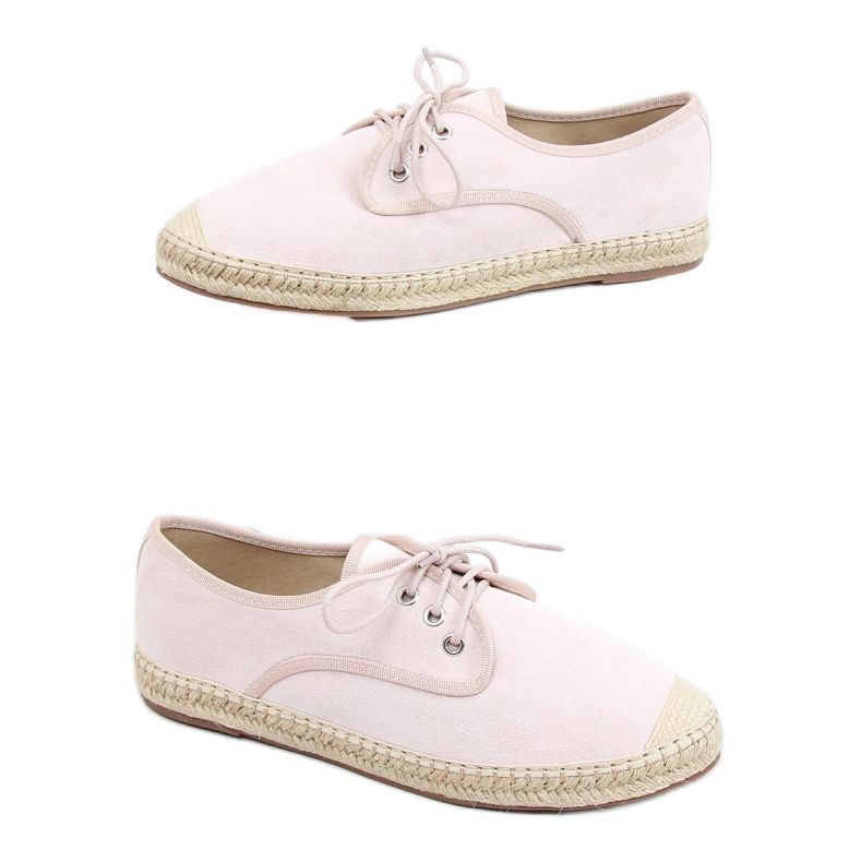 Naisten beige espadrillit 77-196 Nude