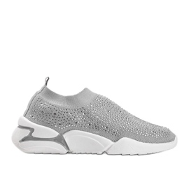 Eva hopeiset liukastettavat urheilukengät hopea