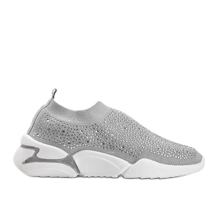 Eva hopeiset liukastettavat urheilukengät hopea