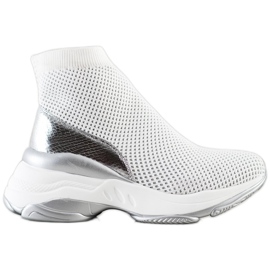 SHELOVET Korkeat tekstiilikengät valkoinen