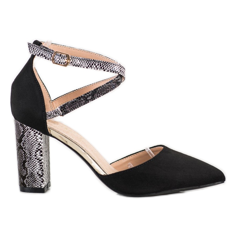 S. BARSKI Tyylikkäät pumput pilarilla musta