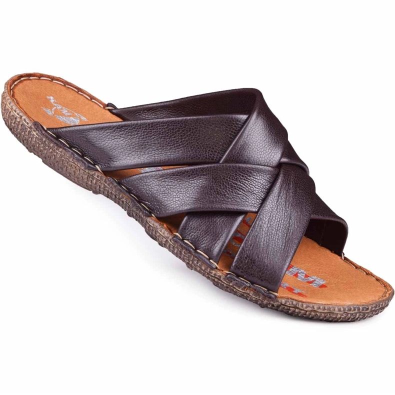 Kampol Miesten nahkatossut 214 / BR ruskea