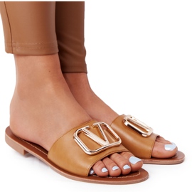 PS1 Naisten klassiset tossut Camel Vicky ruskea kultainen