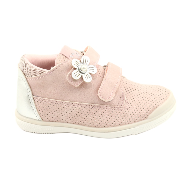 American Club Urheilukengät, joissa tarranauha GC06 / 21 Vaaleanpunainen-Hopea