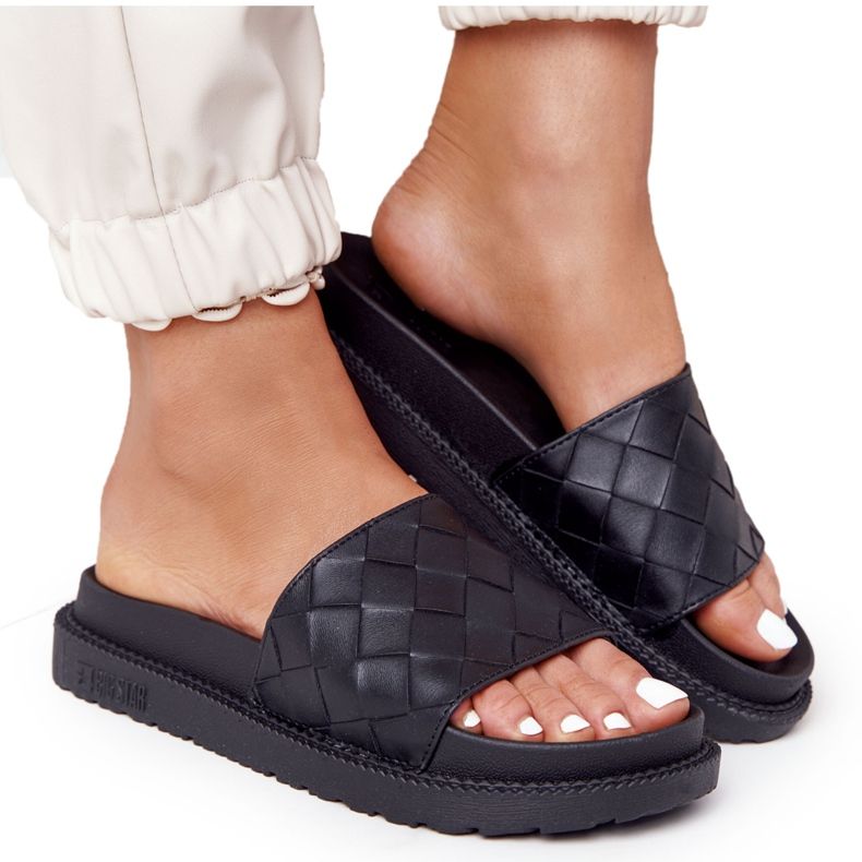 Naisten tossut Big Star HH274684 mustalla alustalla