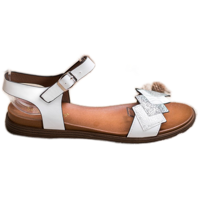 Tyylikkäät Sergio Leonen sandaalit valkoinen