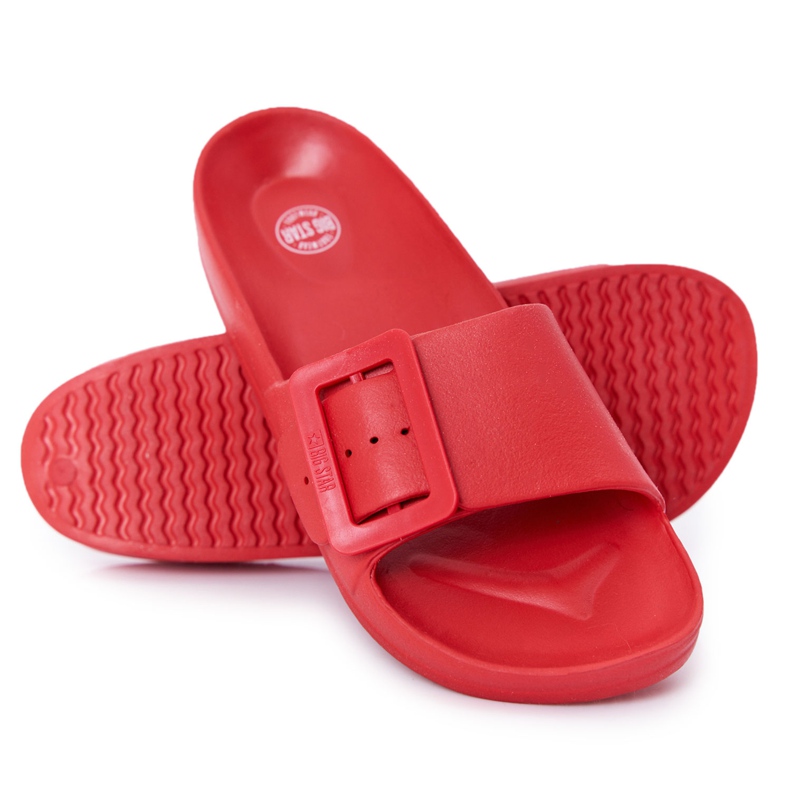 Naisten tossut Big Star soljella FF274A385 Punainen