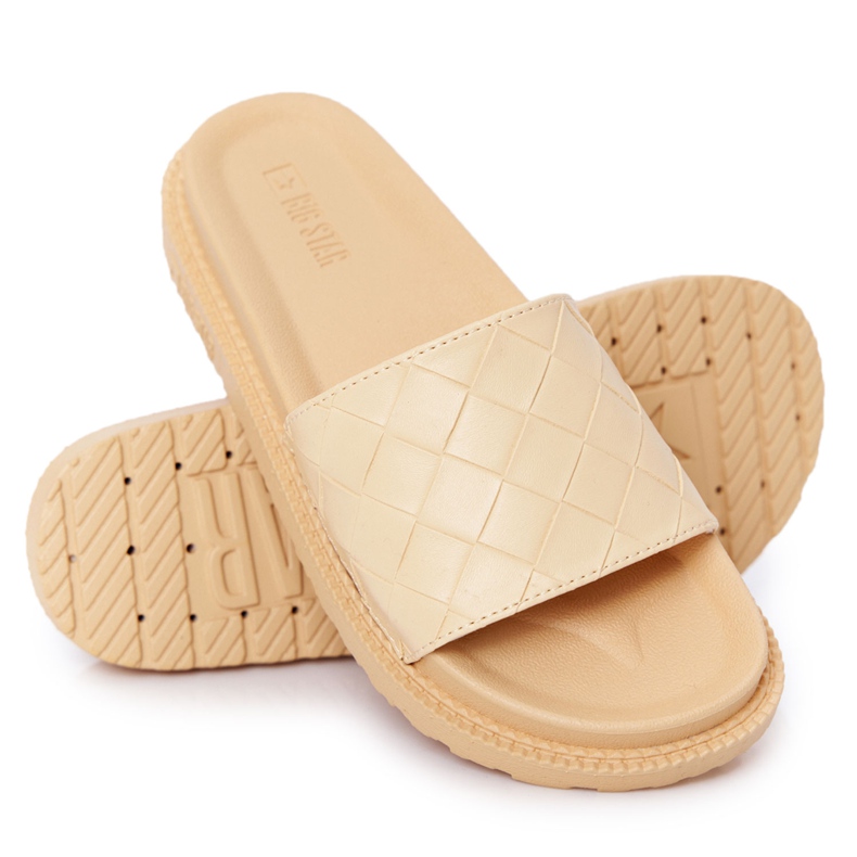 Naisten tossut Big Star HH274689 keltaisella alustalla keltainen