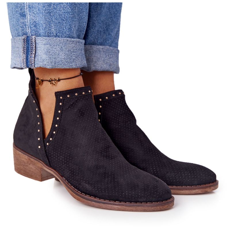 PS1 Mustat Clever -harjasaappaat, joissa on leikkaukset