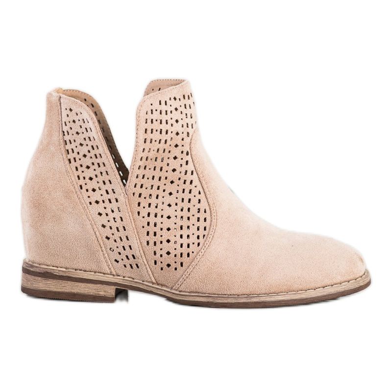 S. BARSKI Jousisaappaat, joissa on leikattu S.BARSKI ruskea