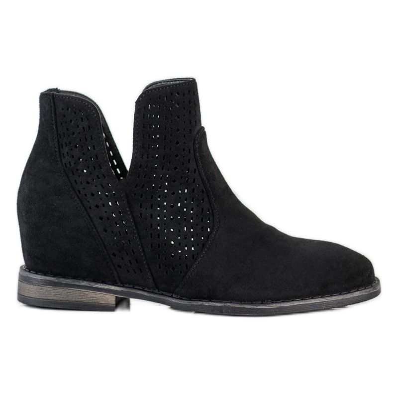 S. BARSKI Jousisaappaat, joissa on leikattu S.BARSKI musta