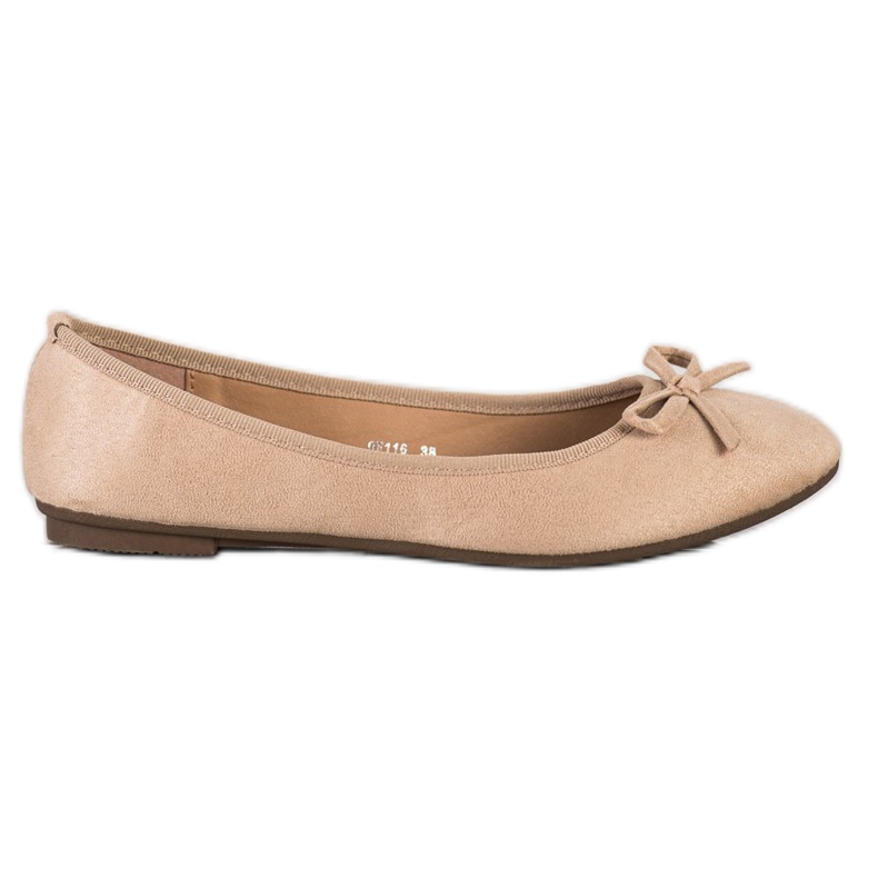 Clowse Klassinen mokkanahka ballerina beige