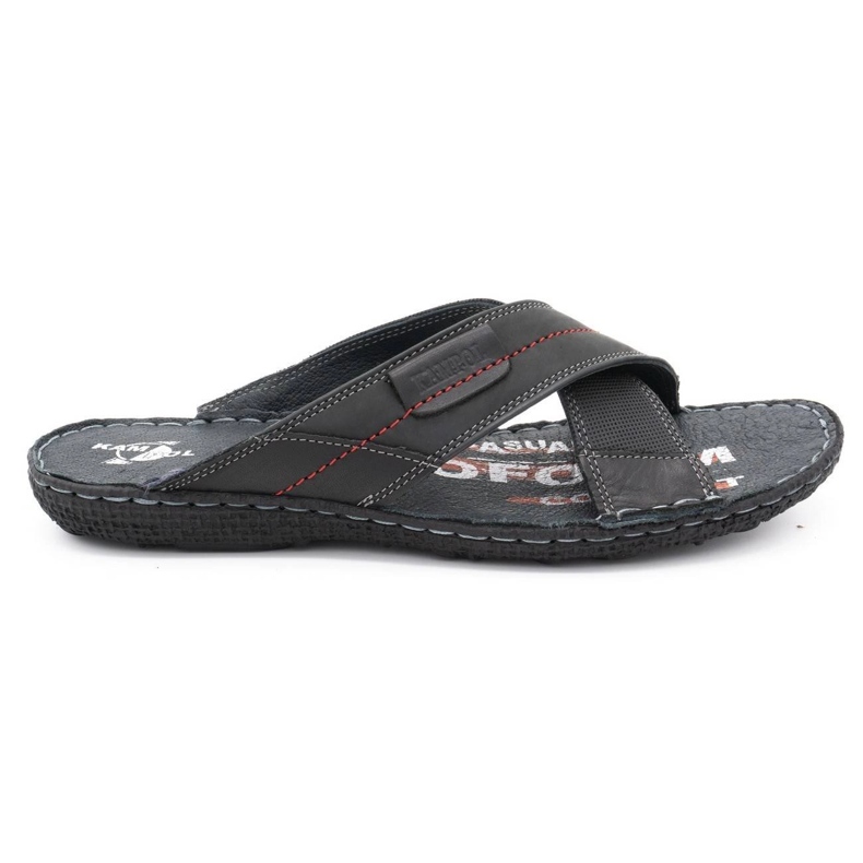 Kampol Miesten nahkatossut 200 / P / 3 musta