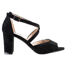 VINCEZA mokkanahkaiset sandaalit musta