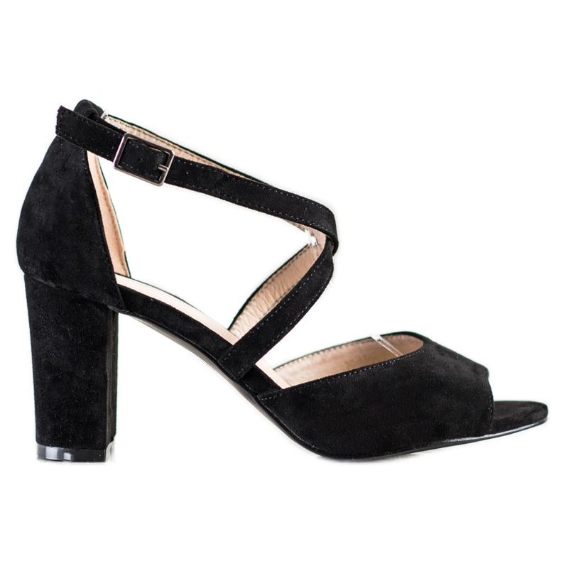 VINCEZA mokkanahkaiset sandaalit musta