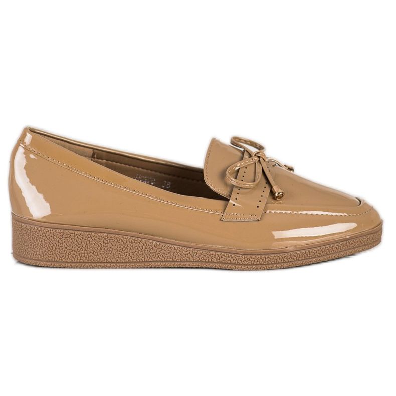 SHELOVET Lakattu Loafers alustalla ruskea