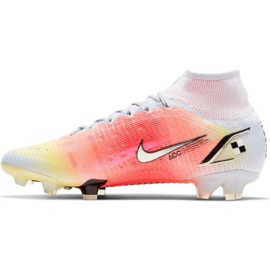Nike Mercurial Superfly 8 Elite Mds Fg M CV0959 108 jalkapallokengät punainen, valkoinen, oranssi appelsiinit ja punaiset