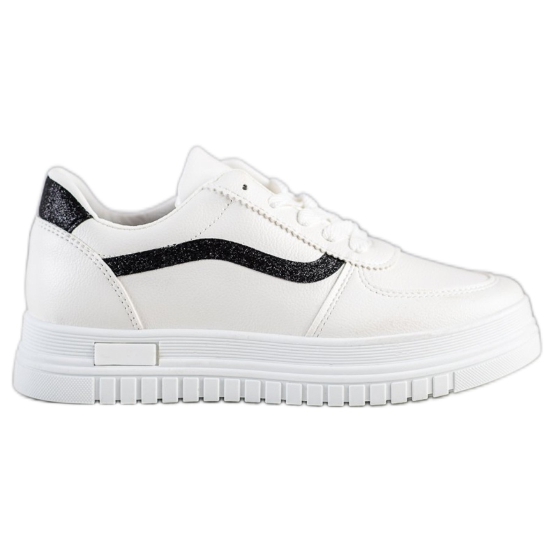 SHELOVET Valkoiset lenkkarit glitterillä valkoinen