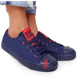 Naisten lenkkarit Big Star HH274676 Navy Blue punainen tummansininen