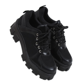 Mustat mokkasiinit korkealla pohjalla NC1129 Musta