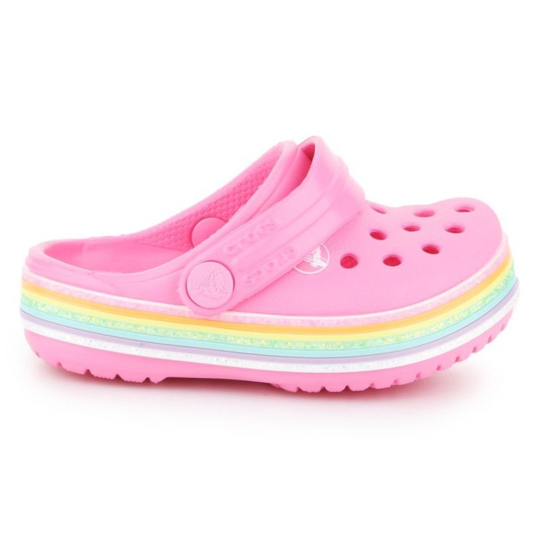 Crocs Crocband Rainbow Glitter Clg K 206151-669 vaaleanpunainen