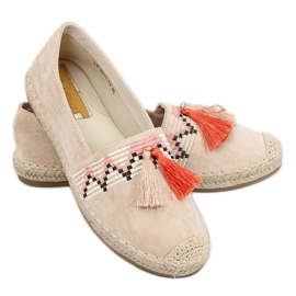 Boho-espadrillit, joissa on hapsutettu beige LX-3R11 Beige