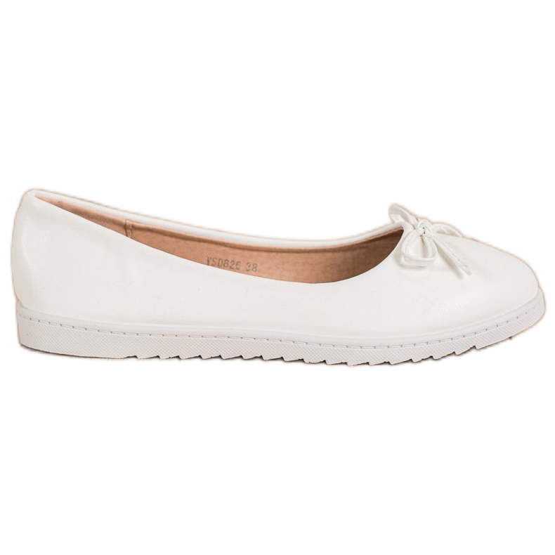 Diamantique Muodikkaat ballerinat, joissa on Eco -nahkaa valkoinen