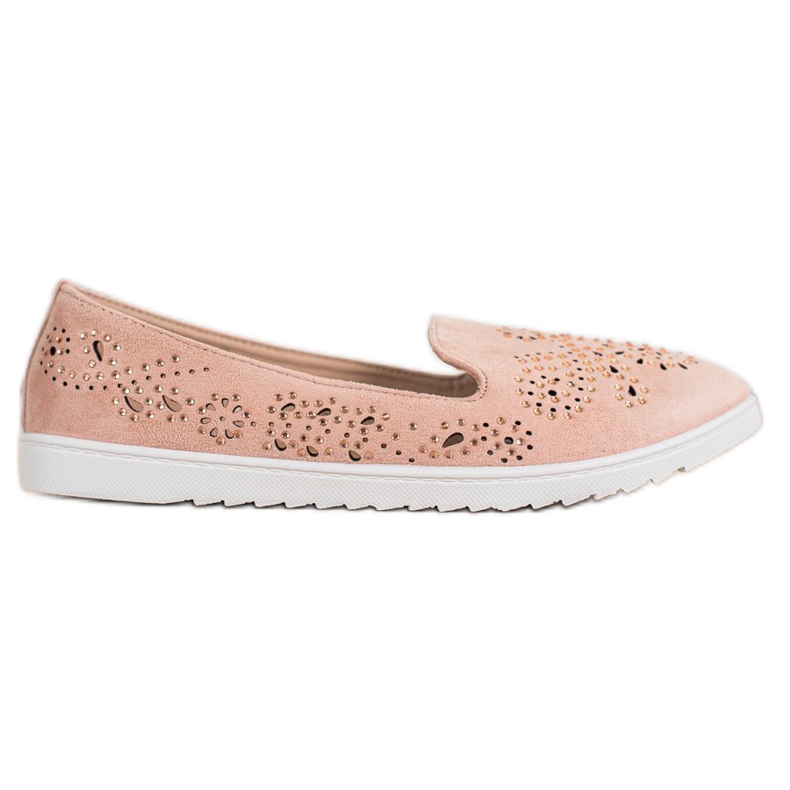 Renda Suede Lords kristallien kanssa vaaleanpunainen