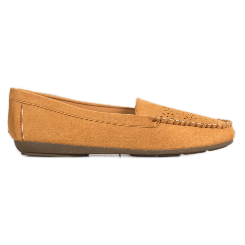 Best Shoes Loaferit avoimella kuviolla ruskea