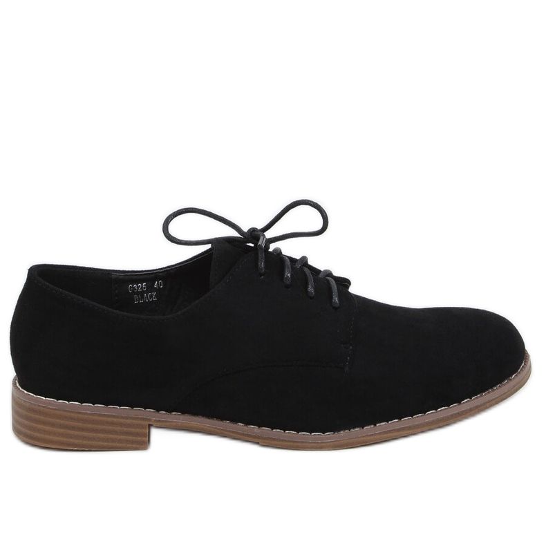 Mustat nauhoitetut kengät G325 Musta