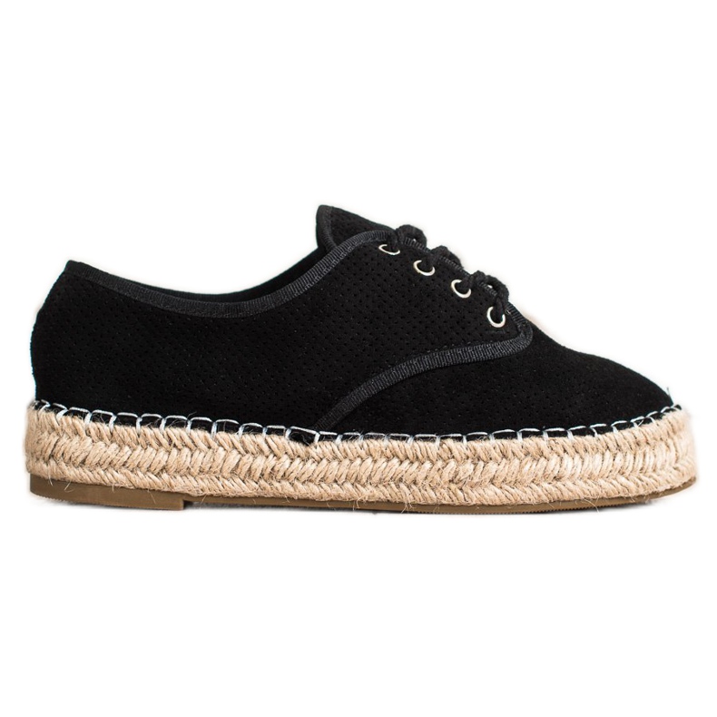 SHELOVET Suede Espadrilles musta