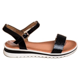 Weide Rento Lakatut Sandaalit musta Weide Rento Lakatut Sandaalit musta