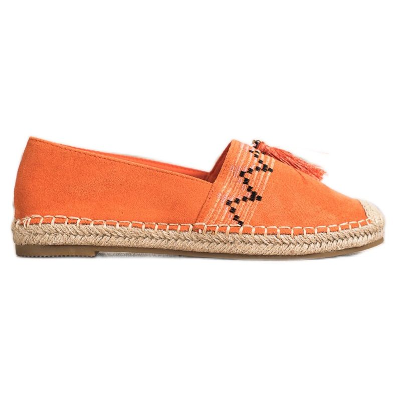 Best Shoes Muodikkaat espadrillit koristeilla oranssi