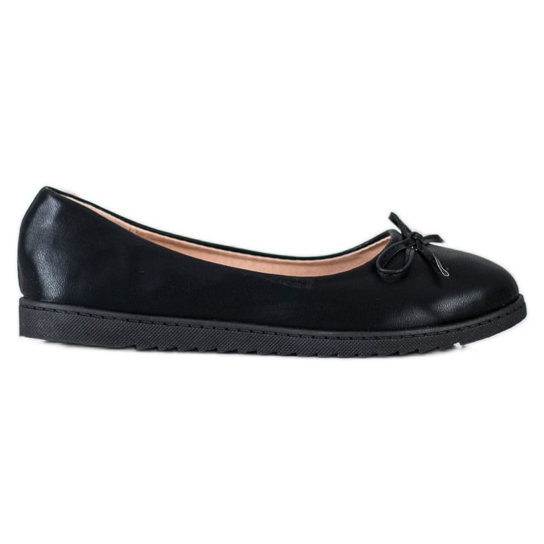 Diamantique Muodikkaat ballerinat, joissa on Eco -nahkaa musta