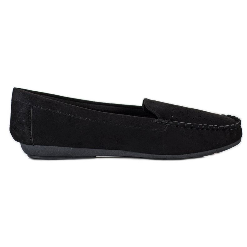 Best Shoes Loaferit avoimella kuviolla musta