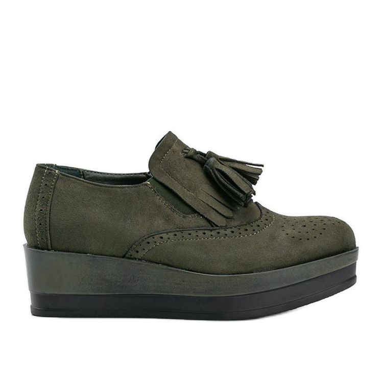 Vihreät mokkanahkaiset kengät Makenzie -kiilassa