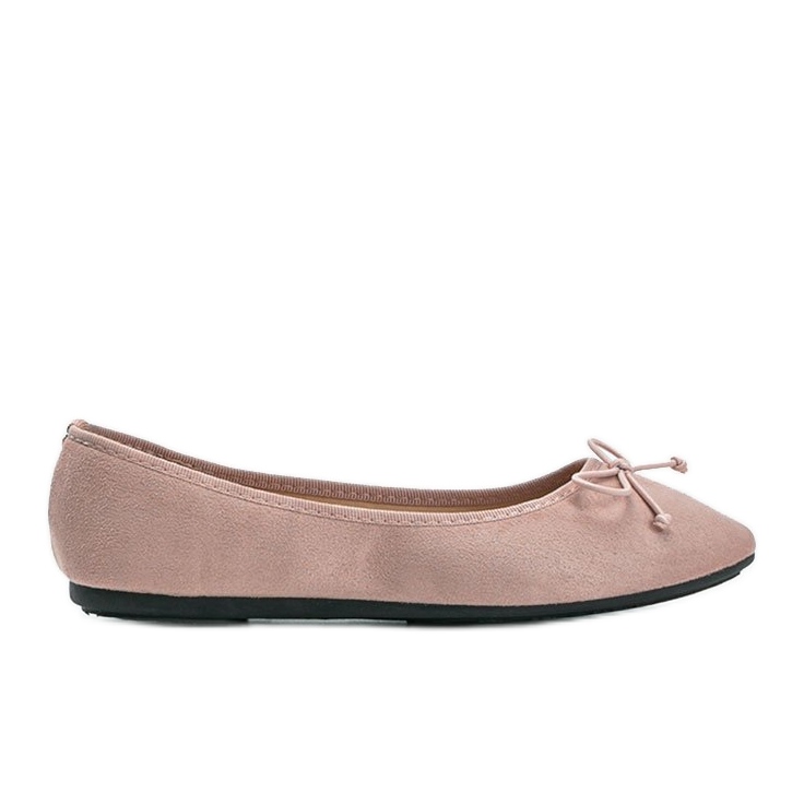 Vaaleanpunaiset mokkanaiset ballerinat Aiyana -jousella vaaleanpunainen