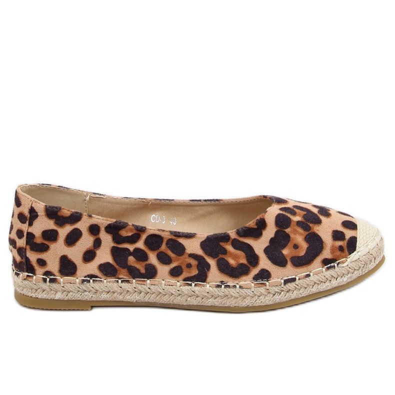 Leopard CD-3 Leopard naisten espadrillit ruskea Leopard CD-3 Leopard naisten espadrillit ruskea
