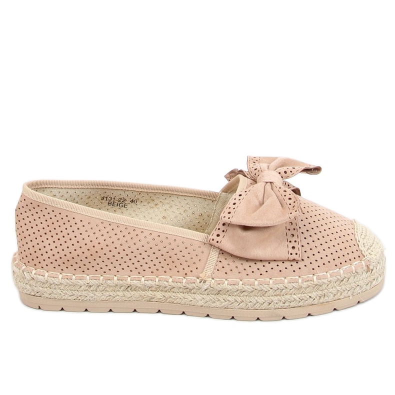 Naisten beige ja vaaleanpunainen espadrillit J131-22 Beige