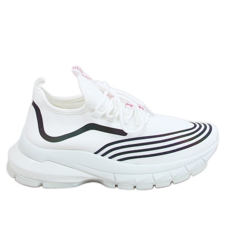 Valkoiset urheilusukat BX1820-SP WHITE / BLACK valkoinen musta