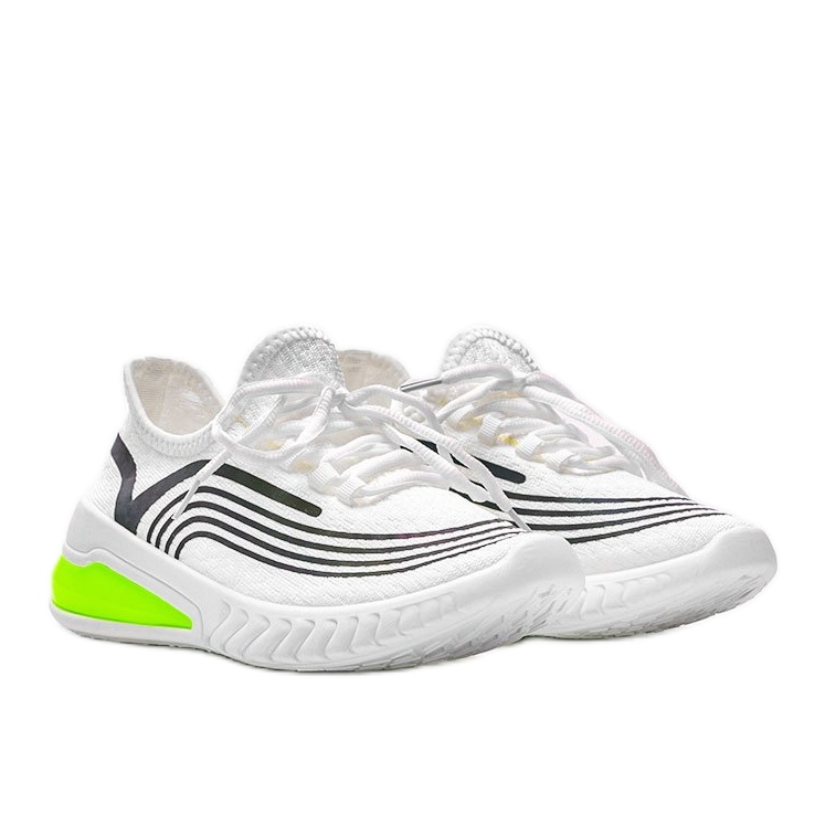 Slip-on valkoiset lenkkarit, joissa holografinen Delaney-kuvio valkoinen