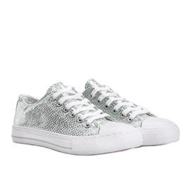 Vihreät lenkkarit, joissa on metallinen käärmeen iho Melinda