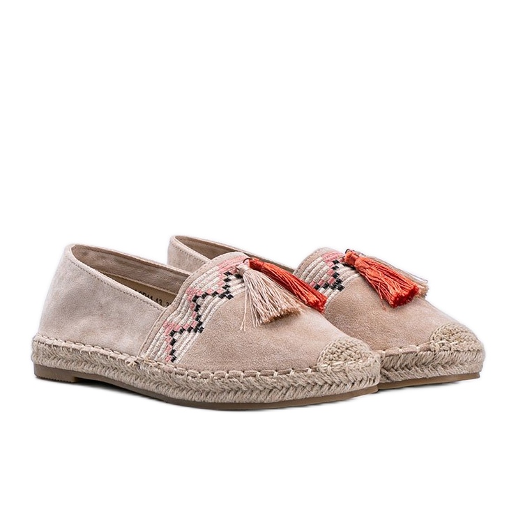 Beige espadrillit Alyana -hapsuilla